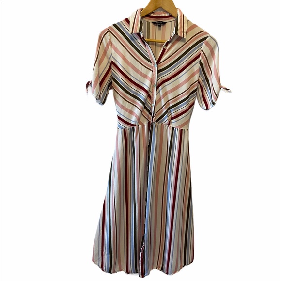 RW&CO. Dresses & Skirts - RW&CO Striped Button Up Striped Shirt Dress M